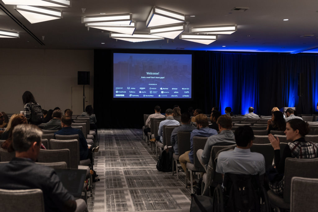 Corporate event AV setup in San Diego venue